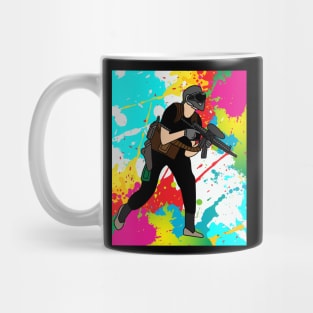 Colorful Paintball Motif Mug